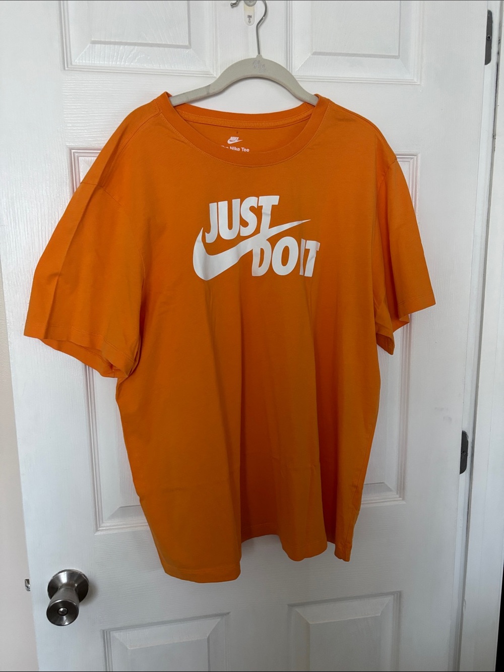 Nike Orange Graphic 'Just Do It' Short Sleeve Tee